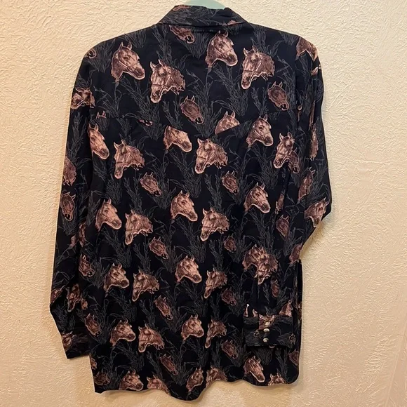 NWT Moda Tech Western/Rodeo Horse button up shirt - Picture 4 of 7